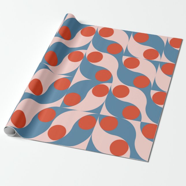 Papel De Presente Padrão geométrico abstrato moderno sem costura com (Desenrolado)