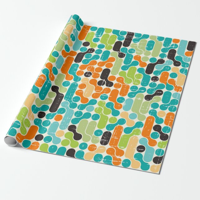 Papel De Presente Padrão geométrico abstrato sem costura (Desenrolado)