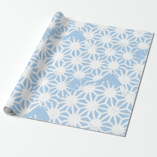 Papel De Presente Padrão geométrico azul claro