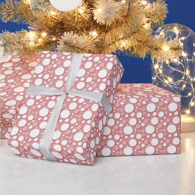 Papel De Presente Padrão Geométrico | Bolhas de Pink Fizz (Feriados)