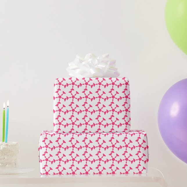 Papel De Presente Padrão Geométrico Cor-de-Rosa Sem Costura – Modern (Presentes para festas)