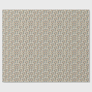 Papel De Presente Padrão Geométrico Cubista Moderno Abstrato de Triâ