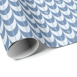 Papel De Presente Padrão Geométrico de Concha Retro