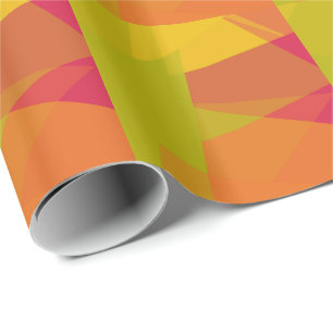Papel De Presente Padrão Geométrico de Cores Modernas #12
