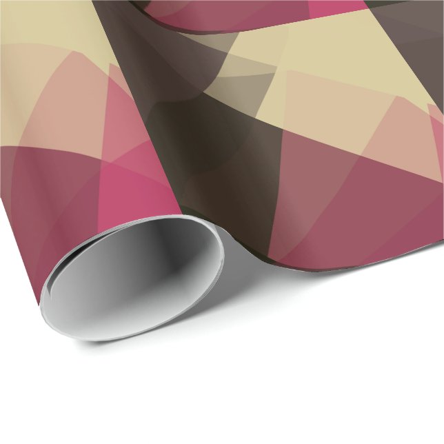 Papel De Presente Padrão Geométrico de Cores Modernas #2 (Ponta do rolo)
