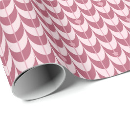 Papel De Presente Padrão Geométrico de Vieira Retrô