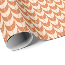 Papel De Presente Padrão Geométrico de Vieira Retrô