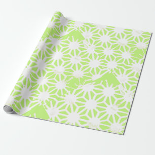Papel De Presente Padrão geométrico do Verde limão