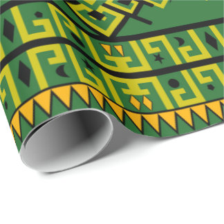 Papel De Presente Padrão Geométrico Étnico Moderno