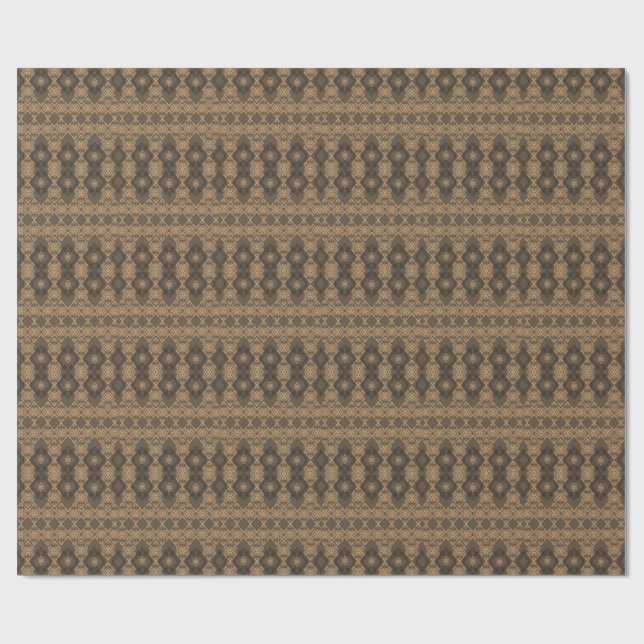 Papel De Presente Padrão Geométrico Habesha Tibeb (Aberto)