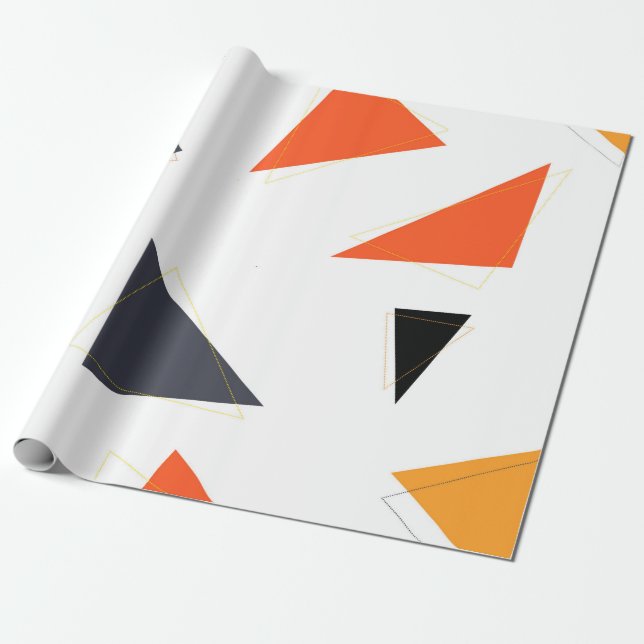 Papel De Presente Padrão geométrico moderno, simples e lúdico do tri (Desenrolado)