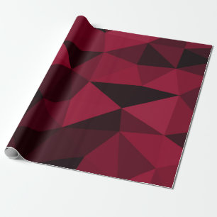 Papel De Presente Padrão geométrico preto-escuro, cor-de-rosa magent