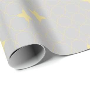 Papel De Presente Padrão Geométrico Quadri foliado