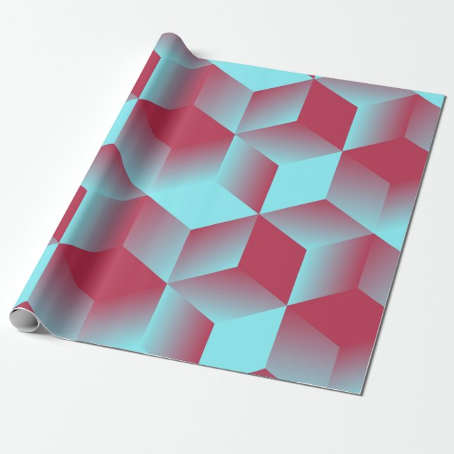 Papel De Presente padrão geométrico sem costura abstrato com grelha  (Desenrolado)