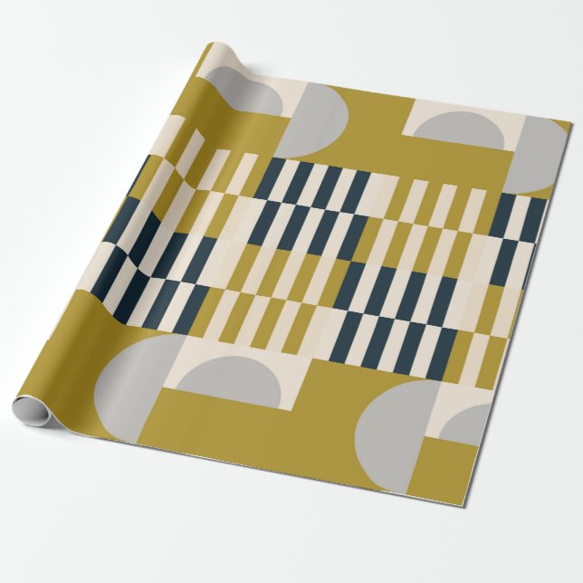 Papel De Presente Padrão geométrico sem costura abstrato moderno com (Desenrolado)