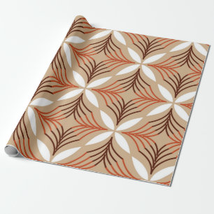 Papel De Presente Padrão geométrico sem costura com flores
