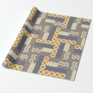 Papel De Presente Padrão geométrico uniforme em estilo retrorrefle