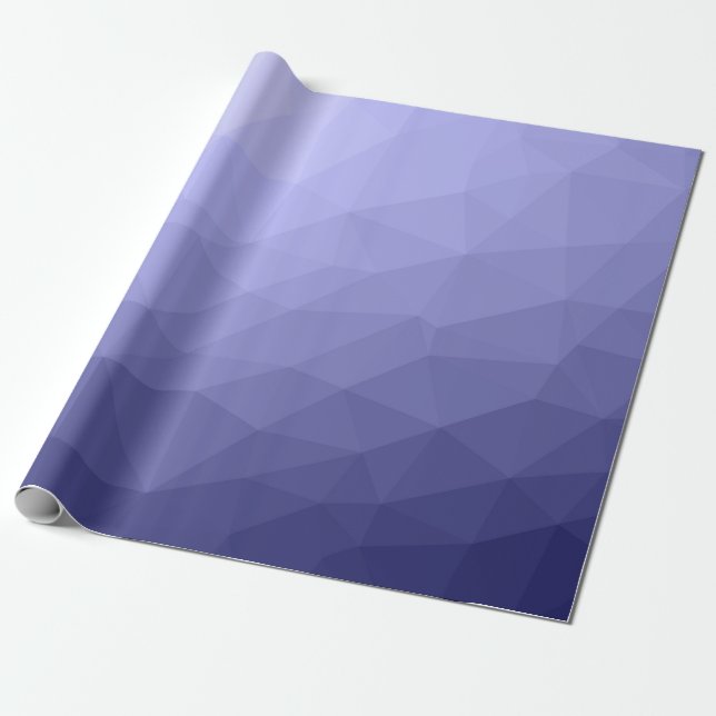Papel De Presente Padrão geométrico violeta roxa de malha azul (Desenrolado)