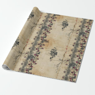 Papel De Presente Padrão Gótico de Renda Rubi Victoriano (2)