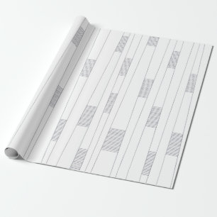 Papel De Presente Padrão gráfico de linha simples, mínimo e moder