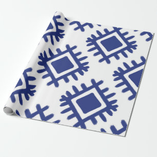Papel De Presente Padrão Ikat Têxtil étnica tribal Americano