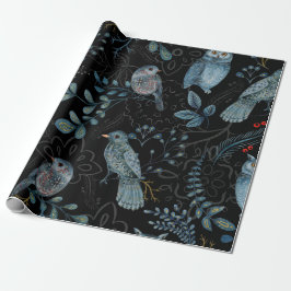 Papel De Presente Padrão intrincado de flores e paisley