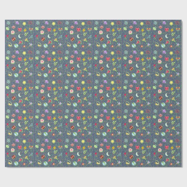 Papel De Presente padrão kawaii (Aberto)