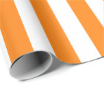 Papel De Presente Padrão Laranja Brilhante Elegante e Striped Branca<br><div class="desc">Simples papel de embrulho laranja brilhante - perfeito para aniversários e halloween.</div>