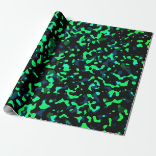 Papel De Presente Padrão Legal de Camuflagem de Seagreen Azul de Te