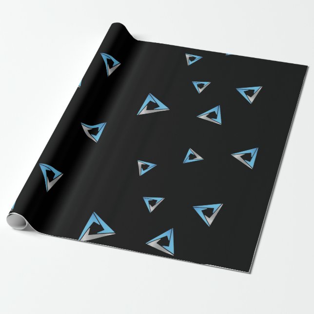 Papel De Presente Padrão legal de Sinal de Moedas de Criptomoeda Cor (Desenrolado)