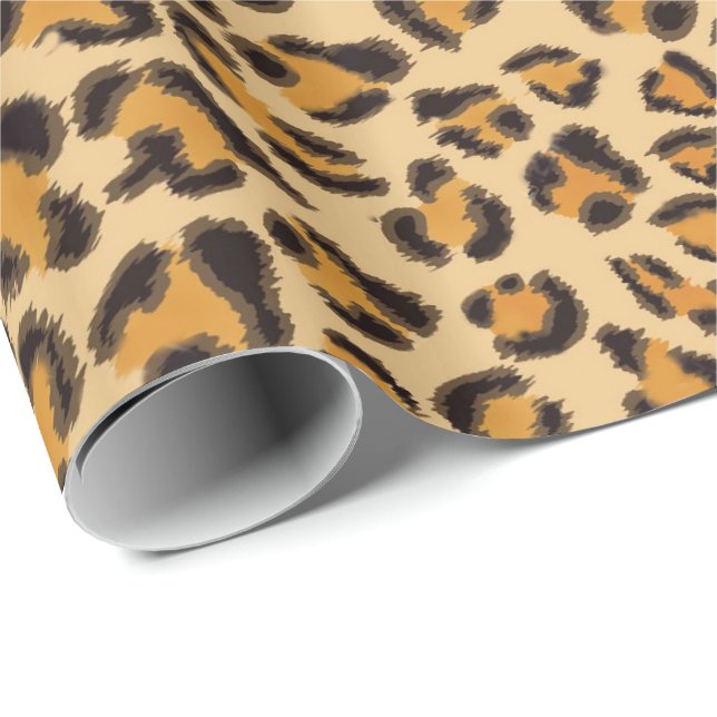 Papel De Presente Padrão leopardo (Ponta do rolo)