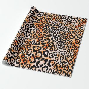 Papel De Presente Padrão leopardo sem costura, prina de desenho man
