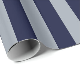 Papel De Presente Padrão Listrado Azul Navy Azul Claro Elegante