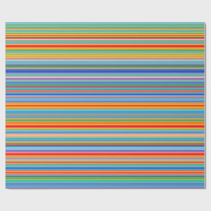 Papel De Presente Padrão Listrado Multicolorido
