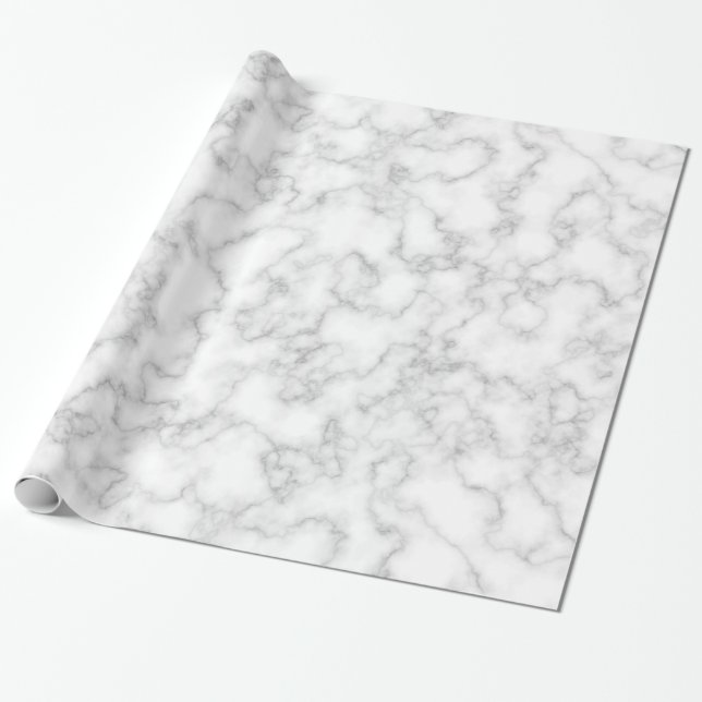 Papel De Presente Padrão Marble Cinza Pedra Branca Marmoreada Fundo (Desenrolado)