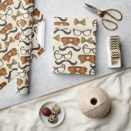 Papel De Presente Padrão Masculino Vintage