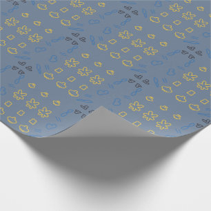 Papel De Presente Padrão Minimalista Kawaii Estética Pastel Fofa