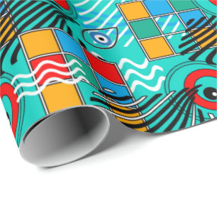 Papel De Presente Padrão moderno abstrato criativo multicolorido