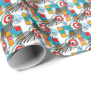 Papel De Presente Padrão moderno abstrato criativo multicolorido
