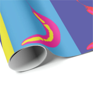 Papel De Presente Padrão Moderno Brilhante Pop de Pimenta-Pimento