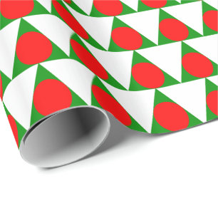 Papel De Presente Padrão moderno da árvore de Natal
