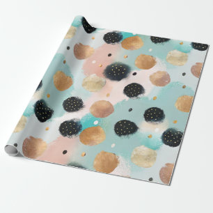 Papel De Presente Padrão moderno de Abstrato bruxismo e Bolinhas