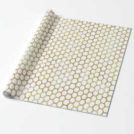 Papel De Presente Padrão moderno de Abstrato de colmeia de hexágono 
