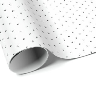 Papel De Presente Padrão moderno de bolinhas brancas e pretas