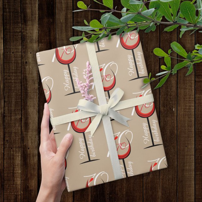 Papel De Presente Padrão Moderno de Copo de Vinho Tinto Presente de  (Criador carregado)