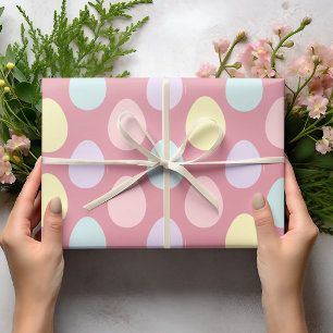 Papel De Presente Padrão Moderno de Ovos de Pastel Coloridos Quebr