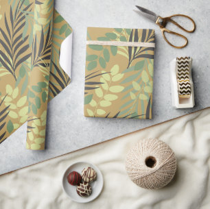 Papel De Presente Padrão Moderno de Palma Tropical