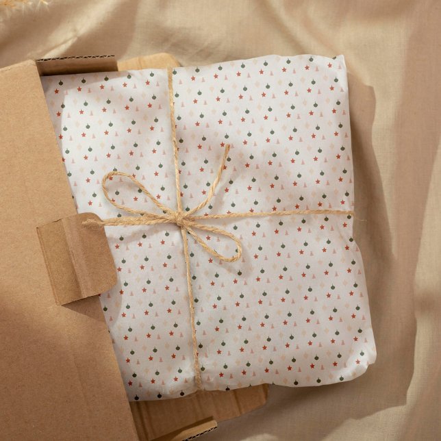 Papel De Presente Padrão Moderno de Pastel Festivo de Natal (Criador carregado)