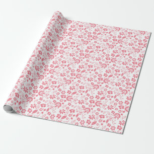 Papel De Presente Padrão moderno de Primavera cor-de-rosa para pinc