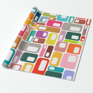 Papel De Presente Padrão moderno do século médio